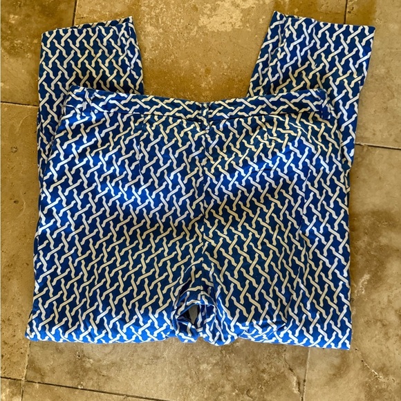 Laundry by Shelli Segal ladies, cotton blue /white pants excellent condition 8 - Picture 6 of 11